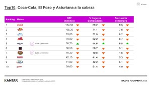 Gráfico top 10 marcas